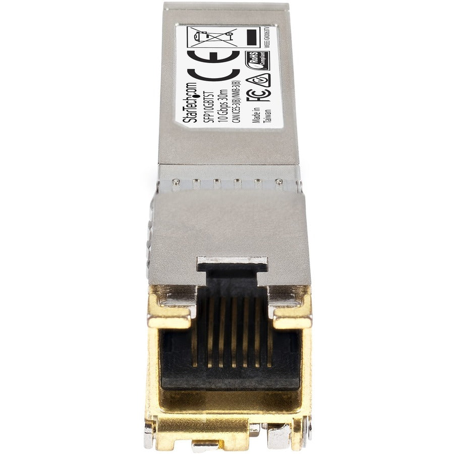 StarTech.com Cisco SFP-10GB-TC Compatible SFP+ Module - 10GBASE-T - 10GE Gigabit Ethernet SFP+ SFP to RJ45 Cat6/Cat5e Transceiver - 30m SFP10GBTCST