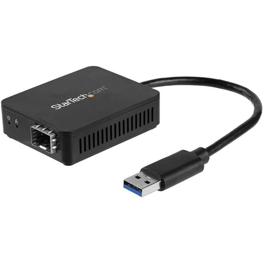 StarTech.com USB 3.0 to Fiber Optic Converter - USB to Open SFP Adapter - Gigabit Network Adapter Multi Mode(MMF)/Single Mode Fiber(SMF) US1GA30SFP