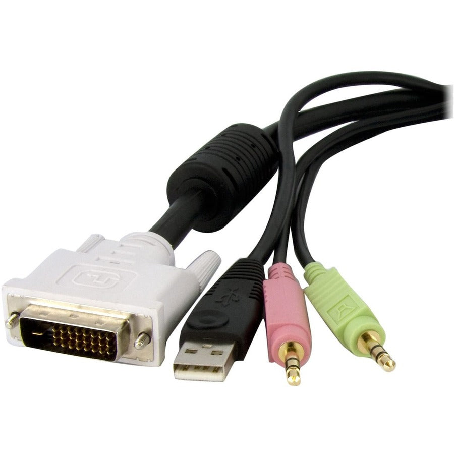 StarTech.com 6 ft 4-in-1 USB DVI KVM Switch Cable with Audio DVID4N1USB6