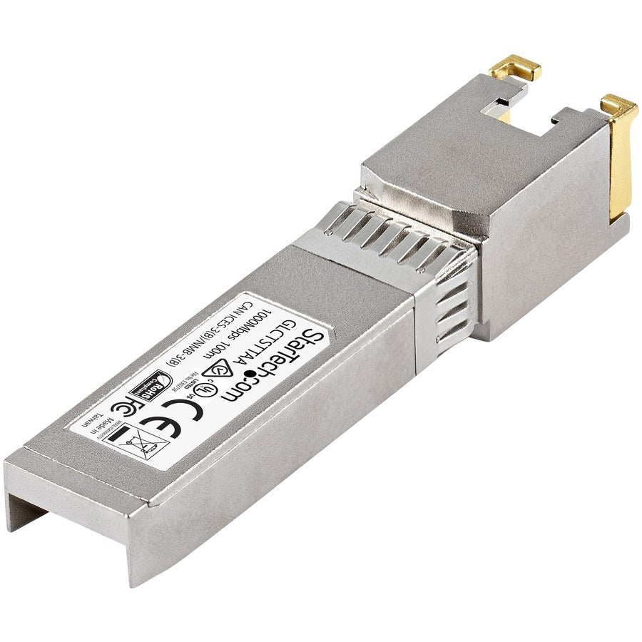 StarTech.com Cisco GLC-T Compatible SFP Module - 1000BASE-T - 1GE Gigabit Ethernet SFP SFP to RJ45 Cat6/Cat5e Transceiver - 100m GLCTSTTAA