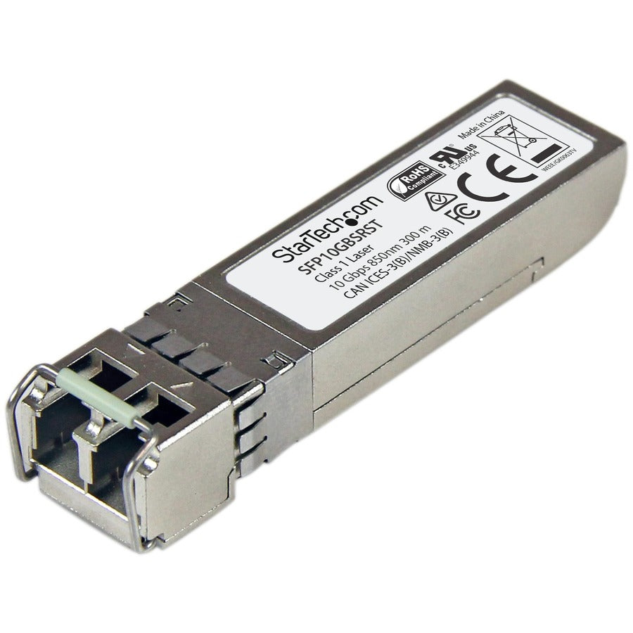 StarTech.com MSA Uncoded SFP+ Module - 10GBASE-SR - 10GE Gigabit Ethernet SFP+ 10GbE Multi Mode Fiber (MMF) Optic Transceiver - 300m DDM SFP10GBSRST