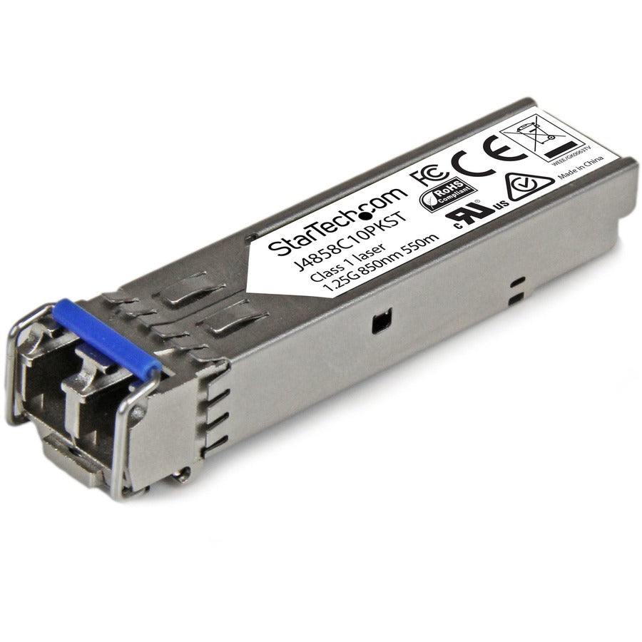 StarTech.com Lot de 10 modules SFP compatibles HPE J4859C 1000BASE-LX - Émetteur-récepteur fibre Ethernet monomode/multimode 1GbE Gigabit - 10 km J4859C10PKST