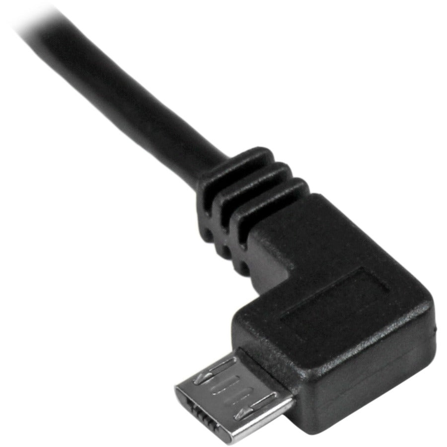 StarTech.com 0.5 m Left Angle Micro USB Cable - Charge and Sync Cable - USB to Micro USB - 24 AWG USBAUB50CMLA
