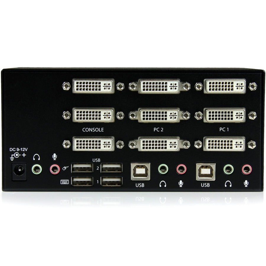 StarTech.com Commutateur KVM USB DVI à 2 ports triple moniteur avec audio et hub USB 2.0 SV231TDVIUA