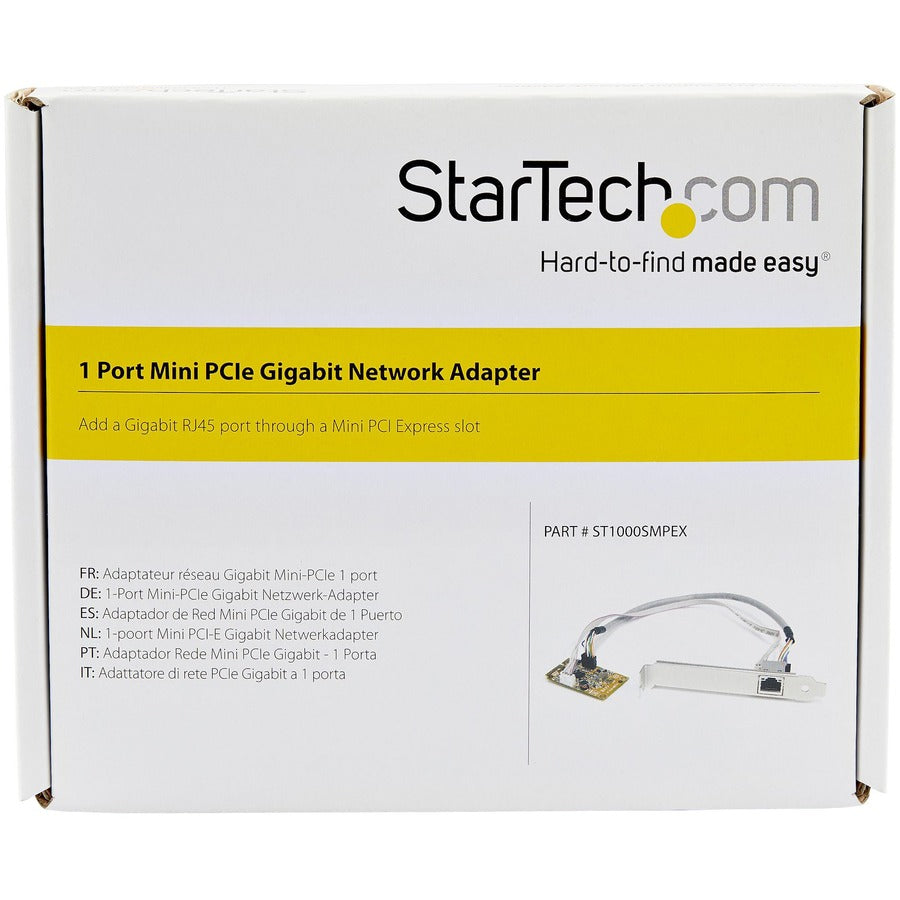 StarTech.com Adaptateur réseau Mini PCI Express Gigabit Ethernet Carte NIC ST1000SMPEX