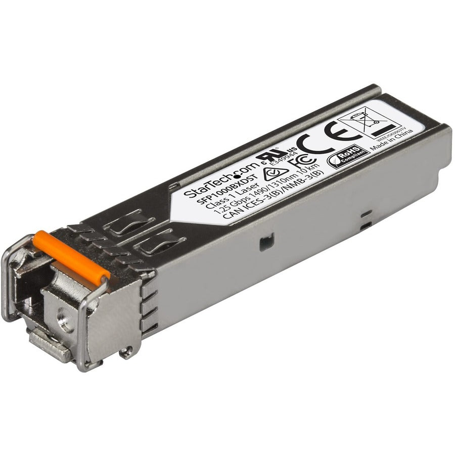 StarTech.com MSA Uncoded SFP Transceiver Module - 1000BASE-BX - 1GbE Gigabit Ethernet BiDi Fiber (SMF) SFP1000BXDST