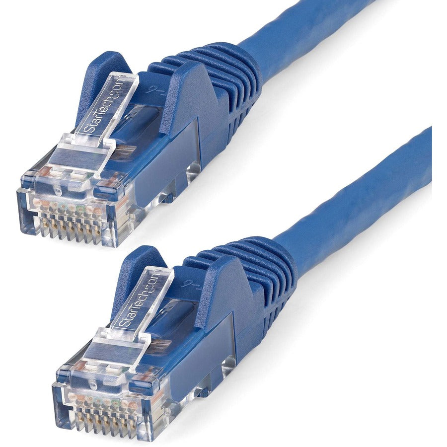 StarTech.com 6in (15cm) CAT6 Ethernet Cable, LSZH (Low Smoke Zero Halogen) 10 GbE Snagless 100W PoE UTP RJ45 Blue Network Patch Cord, ETL N6LPATCH6INBL