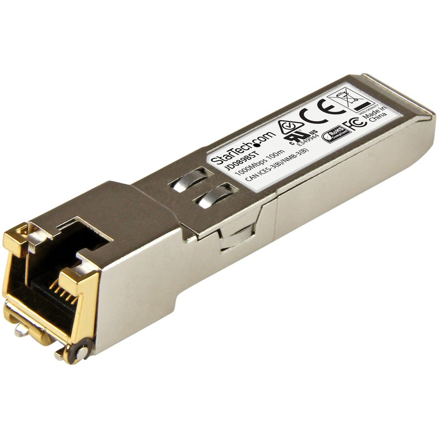 StarTech.com HPE JD089B Compatible SFP Module - 1000BASE-T - 1GE Gigabit Ethernet SFP SFP to RJ45 Cat6/Cat5e - 100m JD089BST