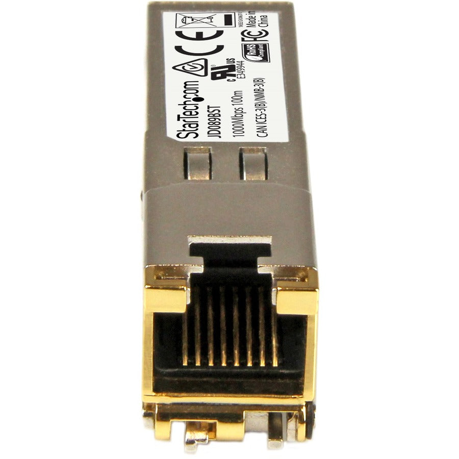 StarTech.com HPE JD089B Compatible SFP Module - 1000BASE-T - 1GE Gigabit Ethernet SFP SFP to RJ45 Cat6/Cat5e - 100m JD089BST