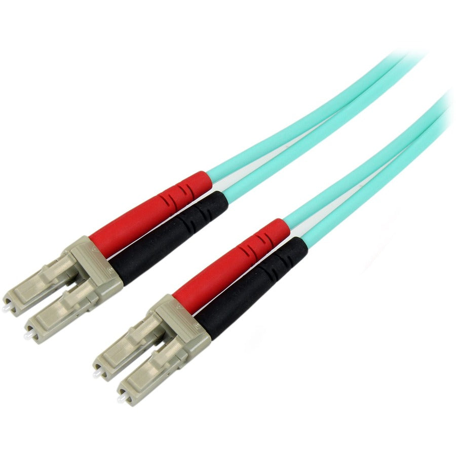 StarTech.com Câble fibre optique 10 m - 10 Gb Aqua - Duplex multimode 50/125 - LSZH - LC/LC - OM3 - Câble de raccordement fibre LC vers LC A50FBLCLC10