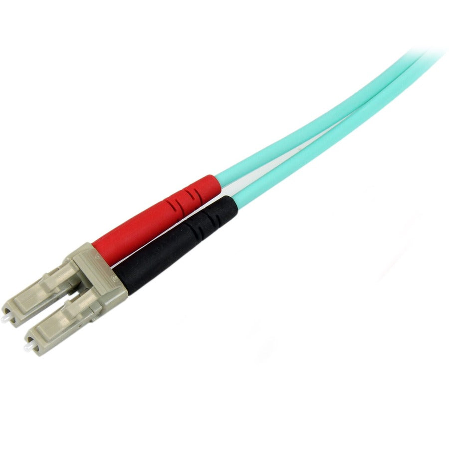 StarTech.com Câble fibre optique 10 m - 10 Gb Aqua - Duplex multimode 50/125 - LSZH - LC/LC - OM3 - Câble de raccordement fibre LC vers LC A50FBLCLC10