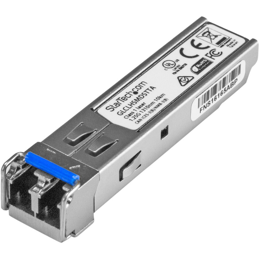 StarTech.com Module SFP compatible Cisco GLC-LH-SMD - 1000BASE-LX/LH - Émetteur-récepteur optique SMF fibre monomode 1GE Gigabit Ethernet 1GbE GLCLHSMDSTTA