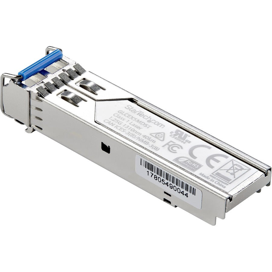 StarTech.com Module SFP non codé MSA - 1000BASE-EX - Émetteur-récepteur optique fibre monomode (SMF) 1GE Gigabit Ethernet SFP 1GbE - 40 km DDM SFP1000EXST