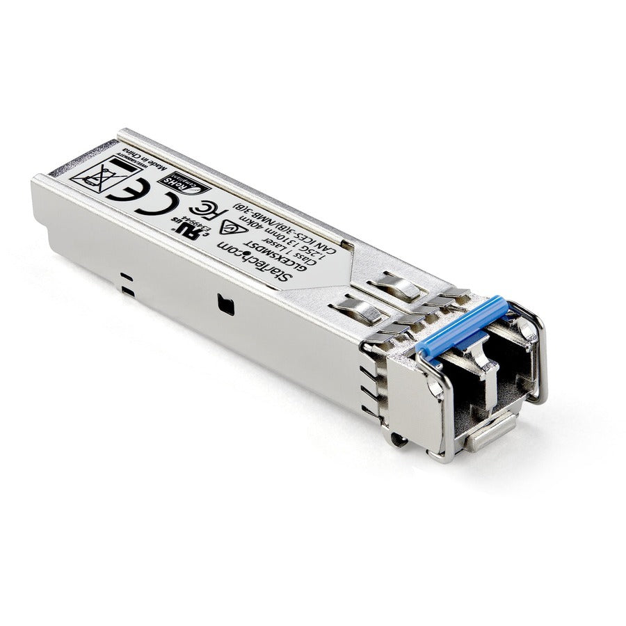 StarTech.com MSA Uncoded SFP Module - 1000BASE-EX - 1GE Gigabit Ethernet SFP 1GbE Single Mode Fiber (SMF) Optic Transceiver - 40km DDM SFP1000EXST