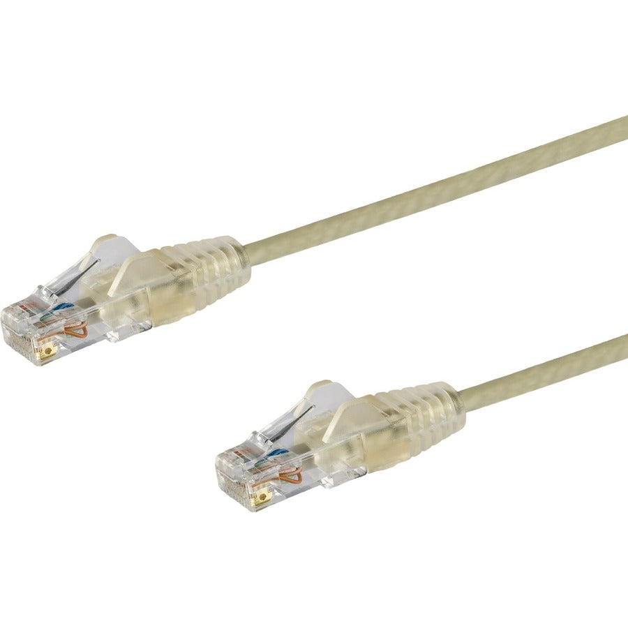 StarTech.com 3 ft CAT6 Cable - Slim CAT6 Patch Cord - Gray - Snagless RJ45 Connectors - Gigabit Ethernet Cable - 28 AWG - LSZH (N6PAT3GRS) N6PAT3GRS