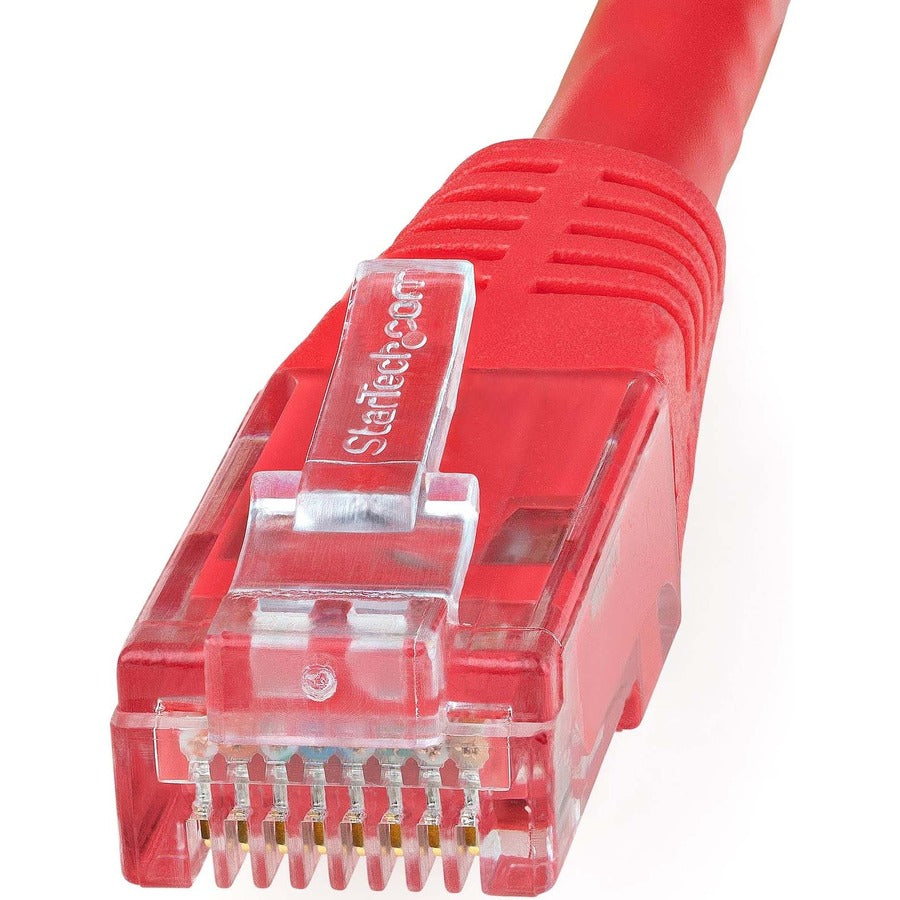 StarTech.com Câble Ethernet CAT6 de 15,2 m – Gigabit moulé rouge – 100 W PoE UTP 650 MHz – Cordon de brassage catégorie 6 Câblage certifié UL/TIA C6PATCH50RD