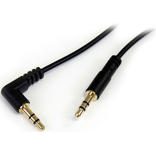 StarTech.com 6 ft Slim 3.5mm to Right Angle Stereo Audio Cable - M/M MU6MMSRA