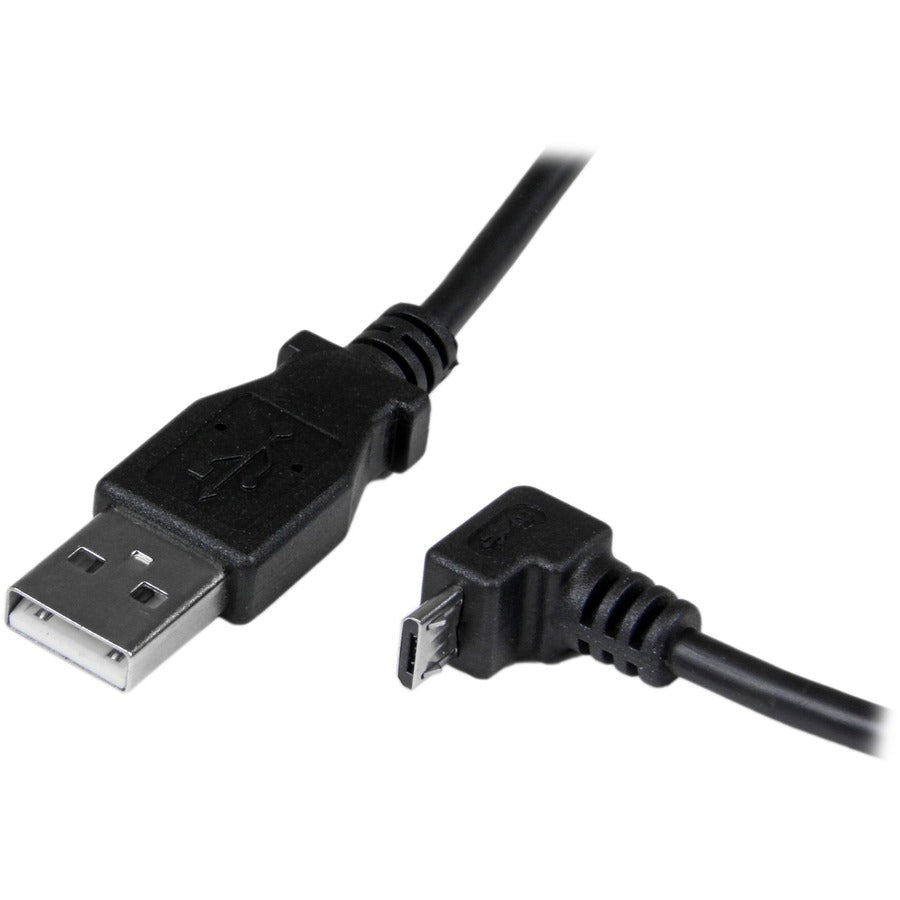 StarTech.com 2m Micro USB Cable - A to Down Angle Micro B USBAUB2MD