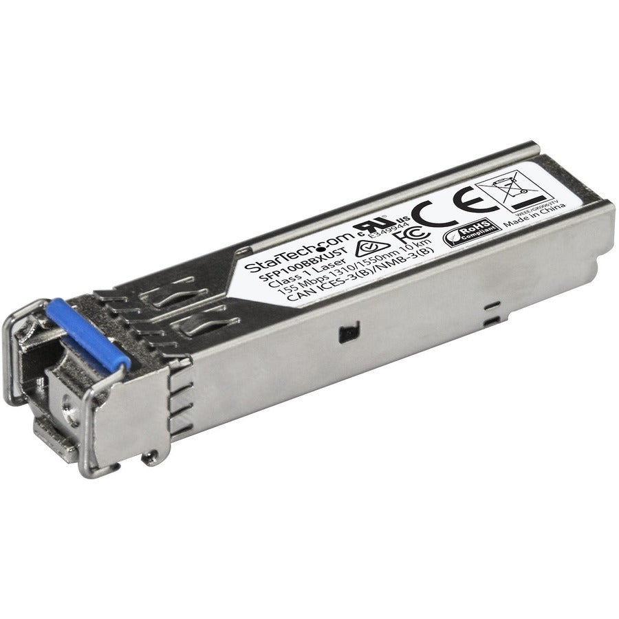 StarTech.com Module émetteur-récepteur SFP non codé MSA - 100BASE-BX - Fibre Ethernet BiDi (SMF) 100 Mo SFP100BBXUST