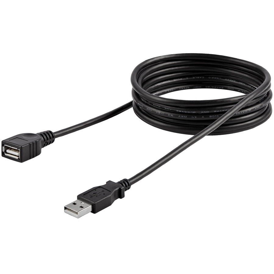 StarTech.com Câble d'extension USB 2.0 noir A vers A de 6 pieds - M/F USBEXTAA6BK