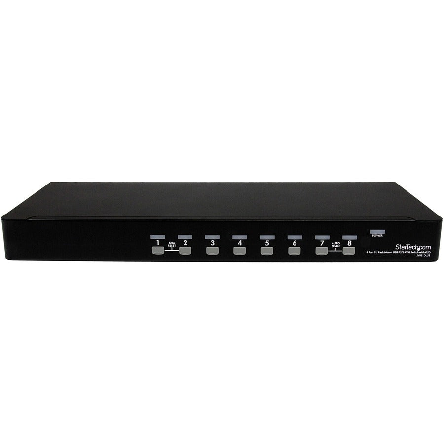 StarTech.com 8 Port 1U Rackmount USB PS/2 KVM Switch with OSD SV831DUSB