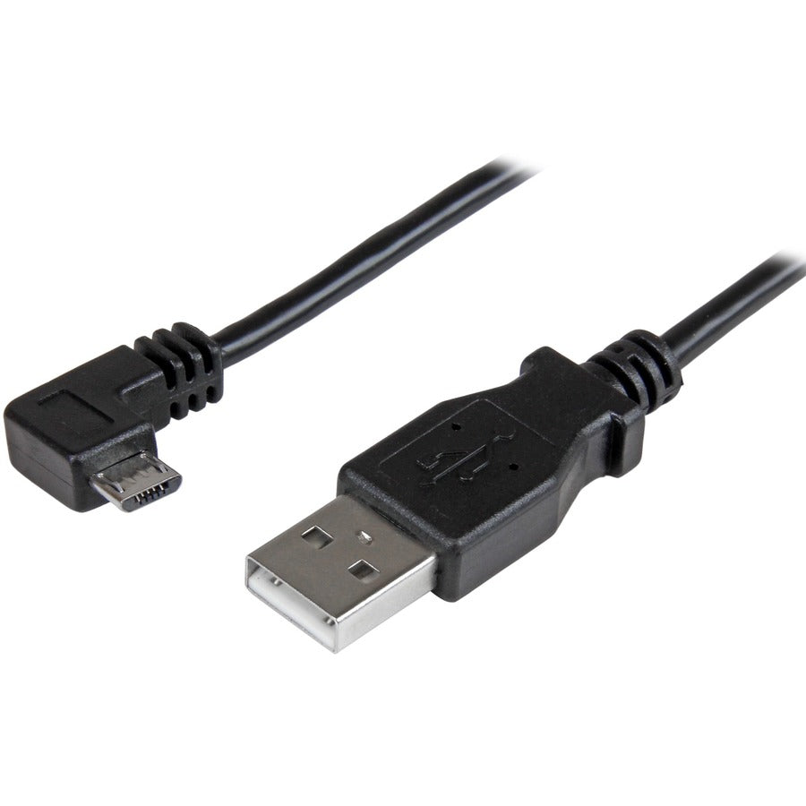 StarTech.com 0.5 m Right Angle Micro USB Cable - Charge and Sync Cable - USB to Micro USB - 24 AWG USBAUB50CMRA