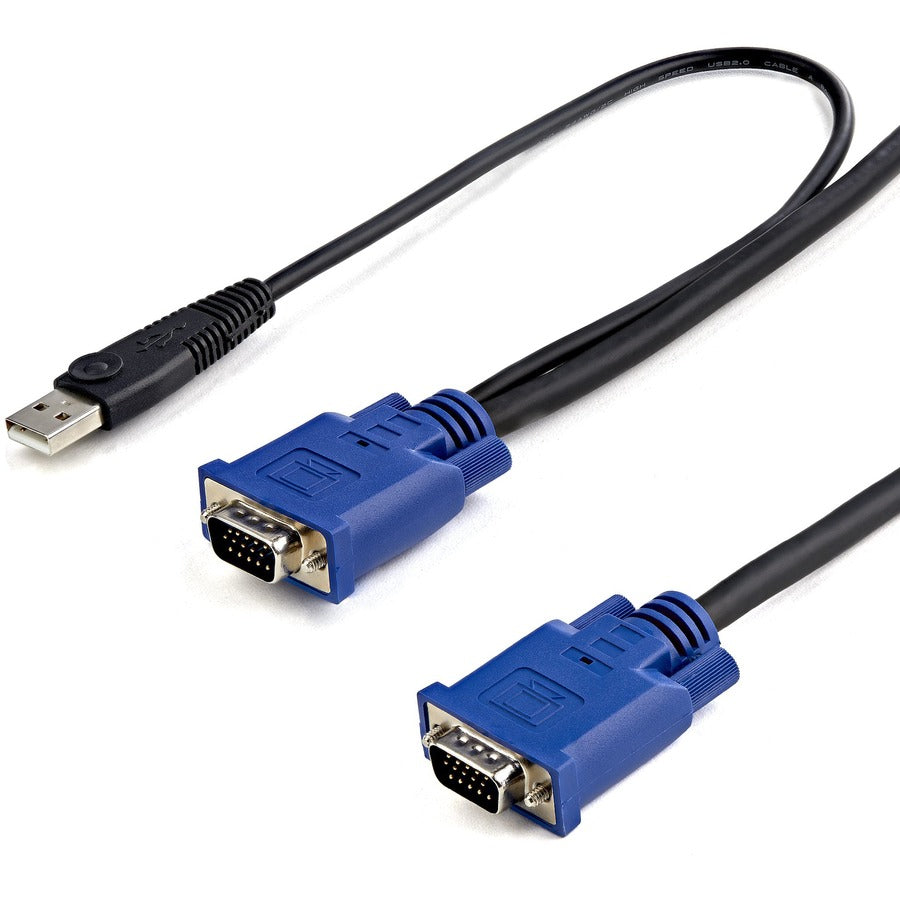 StarTech.com StarTech.com 15 ft 2-in-1 Ultra Thin USB KVM Cable - Video / USB cable - 4 pin USB Type A, HD-15 (M) - HD-15 (M) - 4.57 m SVECONUS15