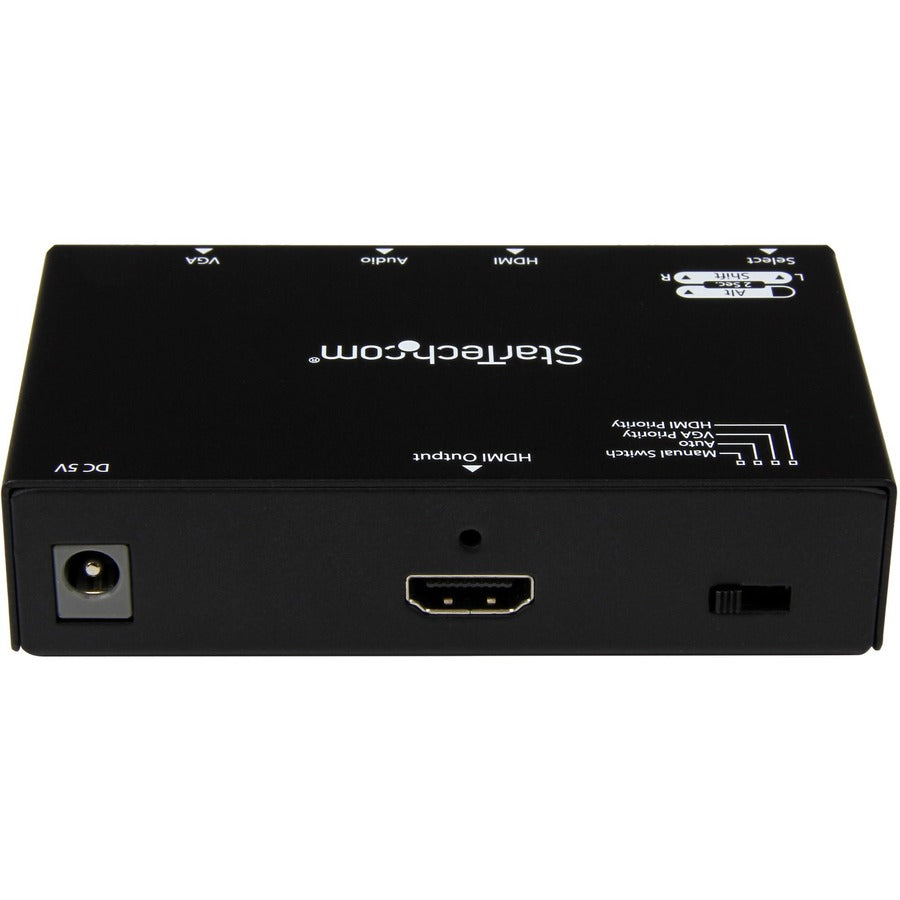 StarTech.com 2x1 HDMI + VGA to HDMI Converter Switch w/ Automatic and Priority Switching - 1080p VS221VGA2HD