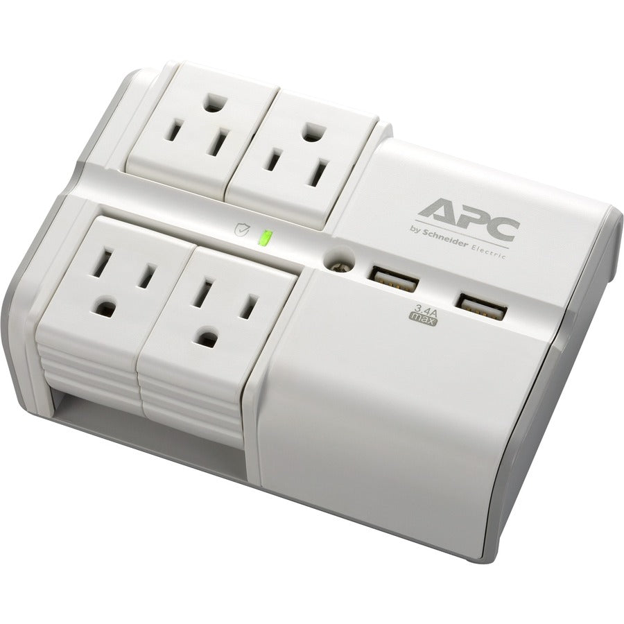 APC by Schneider Electric SurgeArrest Essential 4-Outlet Surge Suppressor/Protector PE4WRU3