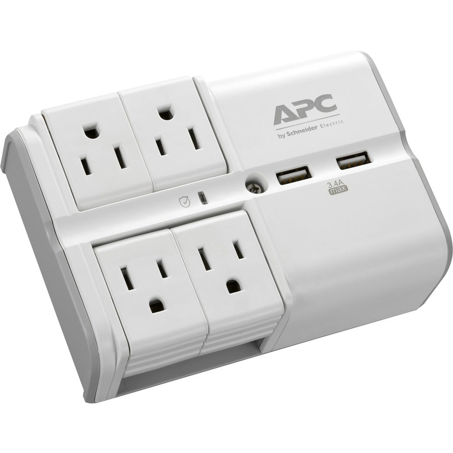 APC by Schneider Electric SurgeArrest Essential 4-Outlet Surge Suppressor/Protector PE4WRU3