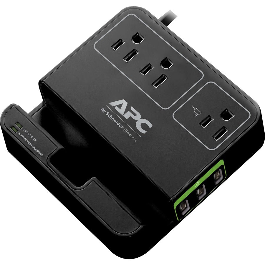 APC by Schneider Electric Essential SurgeArrest, 3 prises, 3 ports de chargement USB, 120 V, noir P3U3B-CA