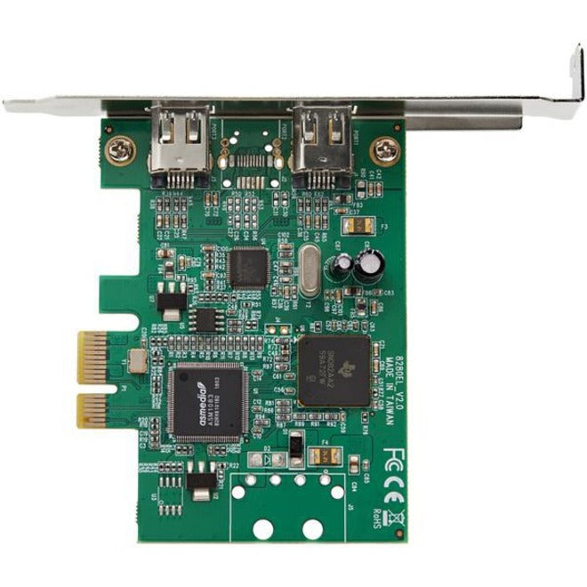 StarTech.com Carte FireWire PCI Express 1394a 2 ports - Chipset TI TSB82AA2 - Plug-and-Play - Adaptateur PCIe FireWire (PEX1394A2V2) PEX1394A2V2