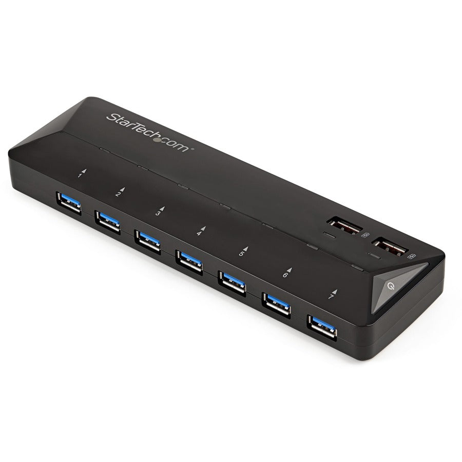 StarTech.com 7-Port USB 3.0 Hub plus Dedicated Charging Ports - 2 x 2.4A Ports - Desktop USB Hub and Fast-Charging Station ST93007U2C