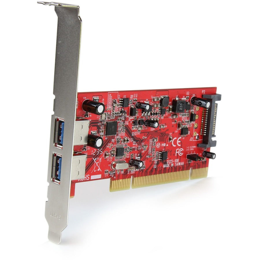 StarTech.com Carte adaptateur PCI SuperSpeed ​​USB 3.0 2 ports avec alimentation SATA PCIUSB3S22