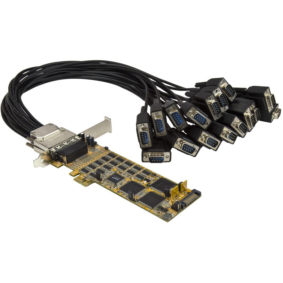 StarTech.com 16 Port PCI Express Serial Card - Low-Profile - High-Speed PCIe Serial Card with 16 DB9 RS232 Ports PEX16S550LP