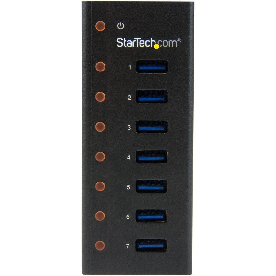 StarTech.com 7 Port USB 3.0 Hub - Desktop or Wall-mountable Metal Enclosure ST7300U3M