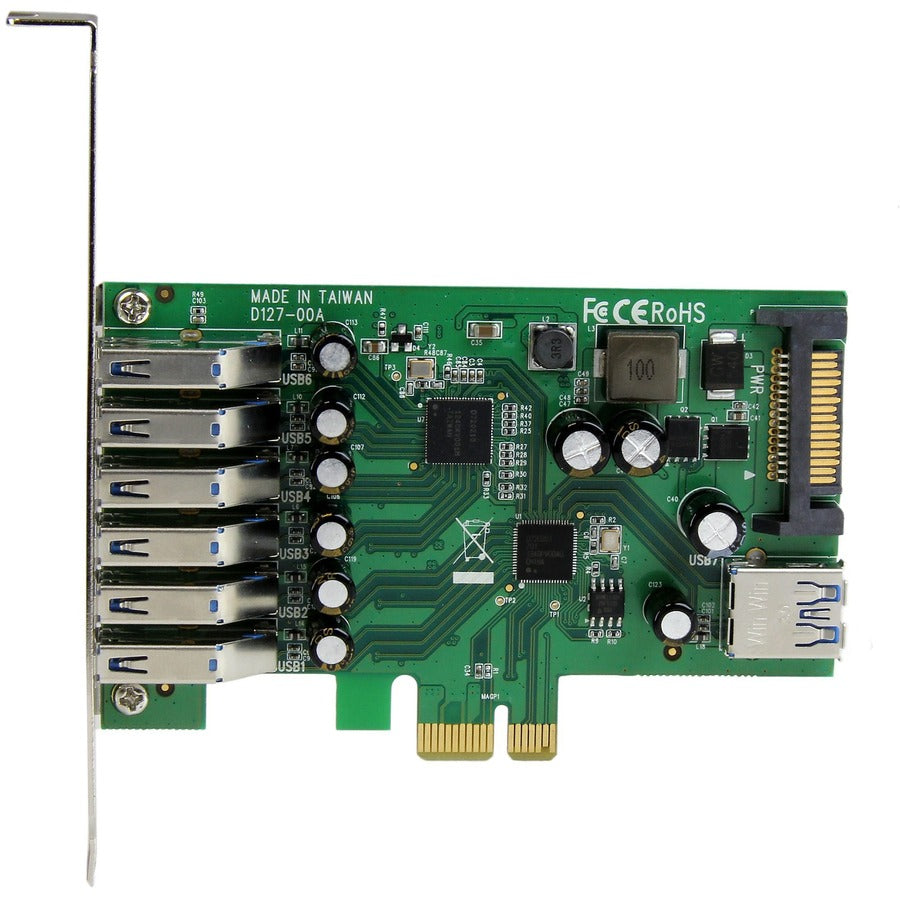 StarTech.com 7 Port PCI Express USB 3.0 Card - Standard and Low-Profile Design PEXUSB3S7