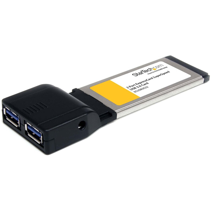 StarTech.com 2 Port ExpressCard SuperSpeed USB 3.0 Card Adapter with UASP Support ECUSB3S22