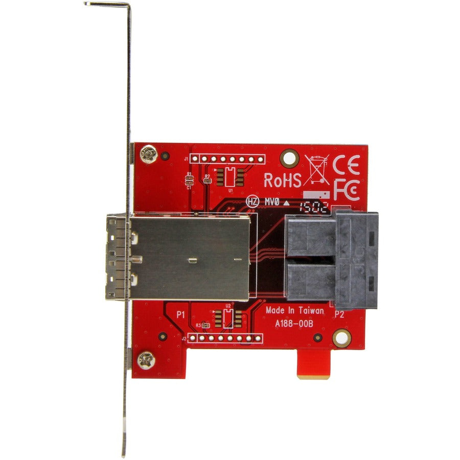 Adaptateur StarTech.com Mini-SAS - Double SFF-8643 vers SFF-8644 - avec supports complets et discrets - 12 Gbit/s SFF86448PLT2