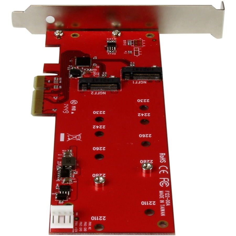 StarTech.com 2x M.2 SATA SSD Controller Card - PCIe - PCI Express M.2 SATA III Controller - NGFF Card Adapter PEX2M2