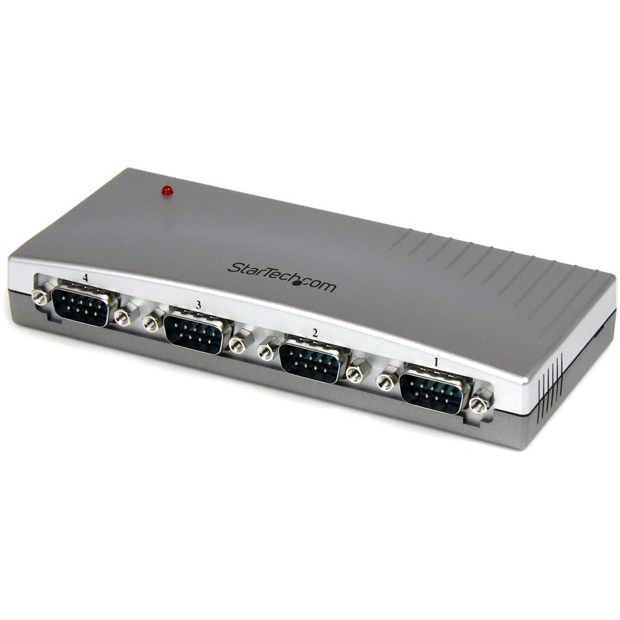 StarTech.com USB to Serial Adapter Hub - 4 Port - Bus Powered - DB9 (9-pin) - USB Serial - FTDI USB to Serial Adapter ICUSB2324