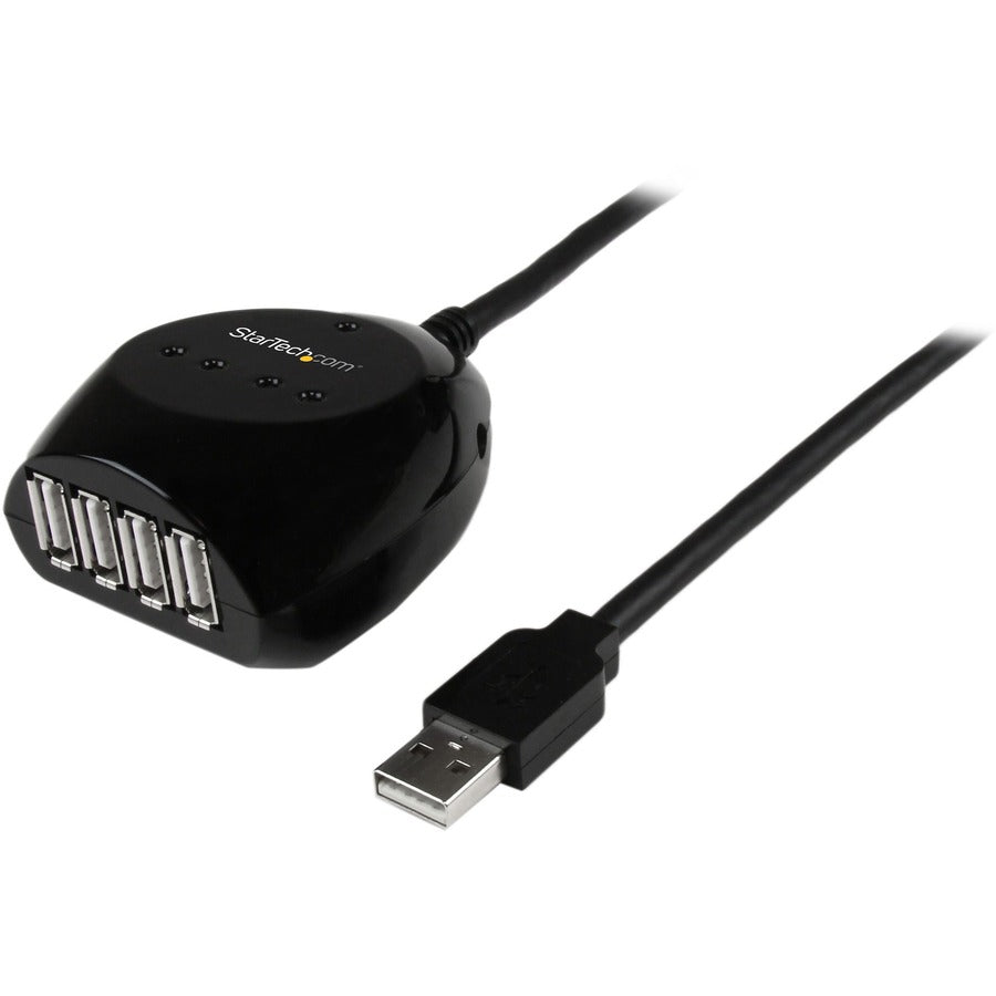 StarTech.com 15m USB 2.0 Active Cable with 4 Port Hub USB2EXT4P15M