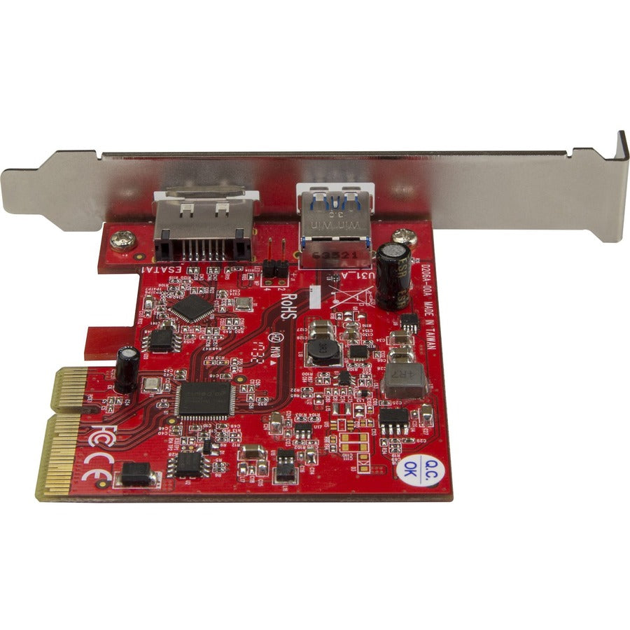 StarTech.com 2 Port USB 3.1 (10Gbps) + eSATA PCI Express Card - 1x USB-A + 1x eSATA - USB 3.1 PCIe Card & eSATA Card - USB 3.1 Expansion Card PEXUSB311A1E