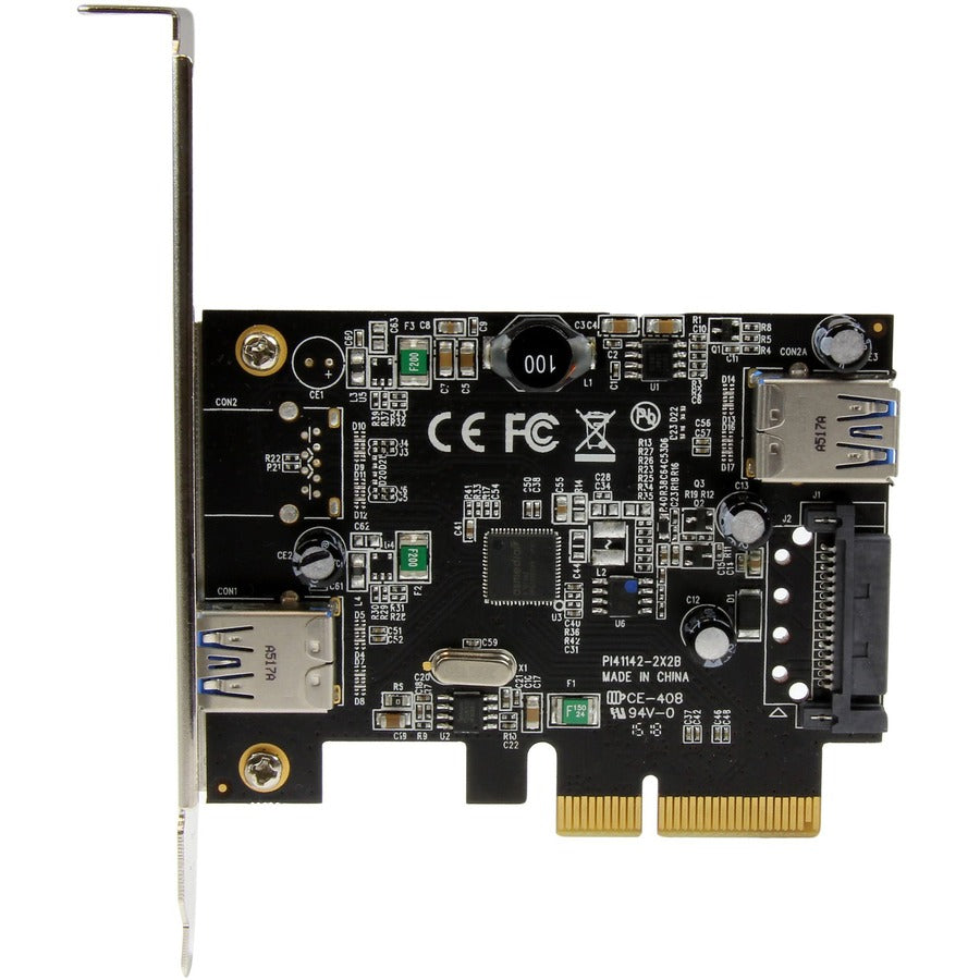 StarTech.com 2 Port USB 3.1 (10Gbps) Card - USB-A 1x External 1x Internal - PCIe USB 3.1 Card with Type-A - PCI Express - Supports UASP PEXUSB311EI