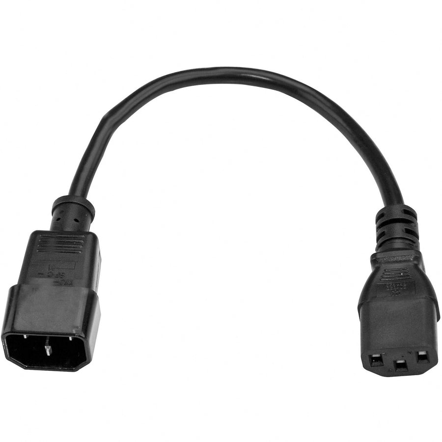 StarTech.com Rallonge d'alimentation de 0,6 m, C14 à C13, 10 A 125 V, 18 AWG, rallonge de cordon d'alimentation pour ordinateur, câble d'extension d'alimentation PXT1002