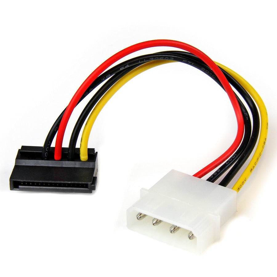 Star Tech.com 6in 4 Pin LP4 to Left Angle SATA Power Cable Adapter SATAPOWADPL