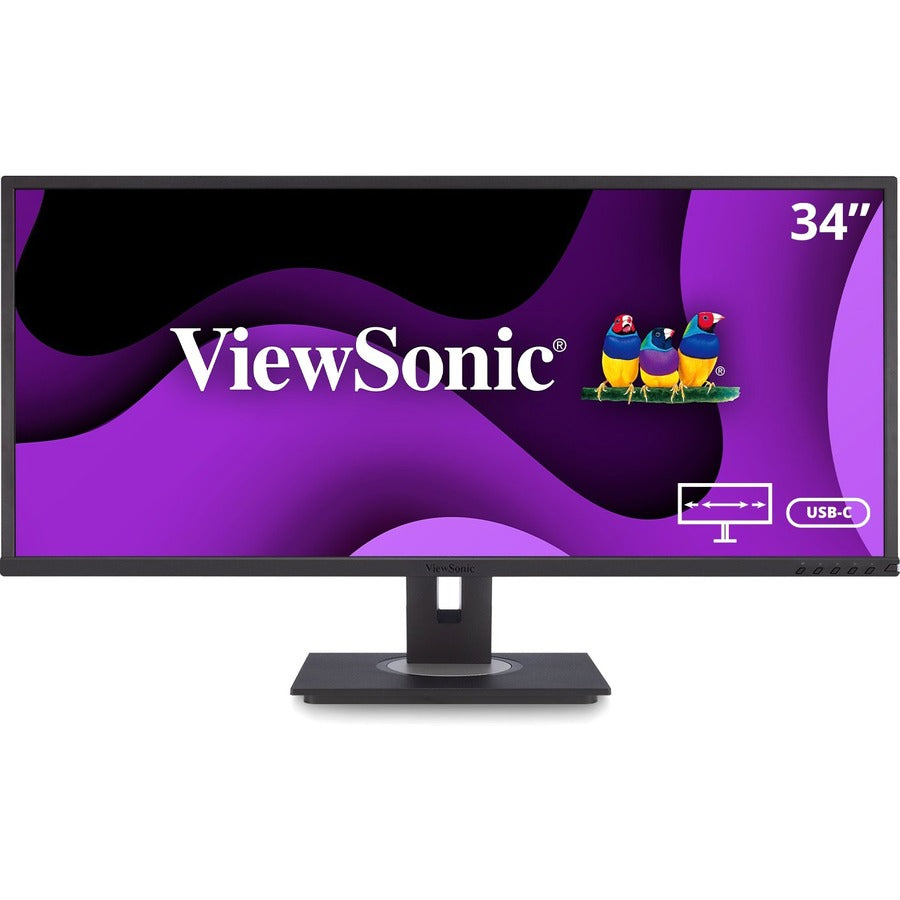 ViewSonic Graphic VG3456 34" UWQHD LED Monitor - 21:9 - Black VG3456