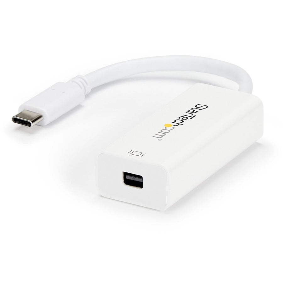 StarTech.com USB-C to Mini DisplayPort Adapter - 4K 60Hz - White - USB Type-C to Mini DP Adapter - Thunderbolt 3 Compatible CDP2MDP