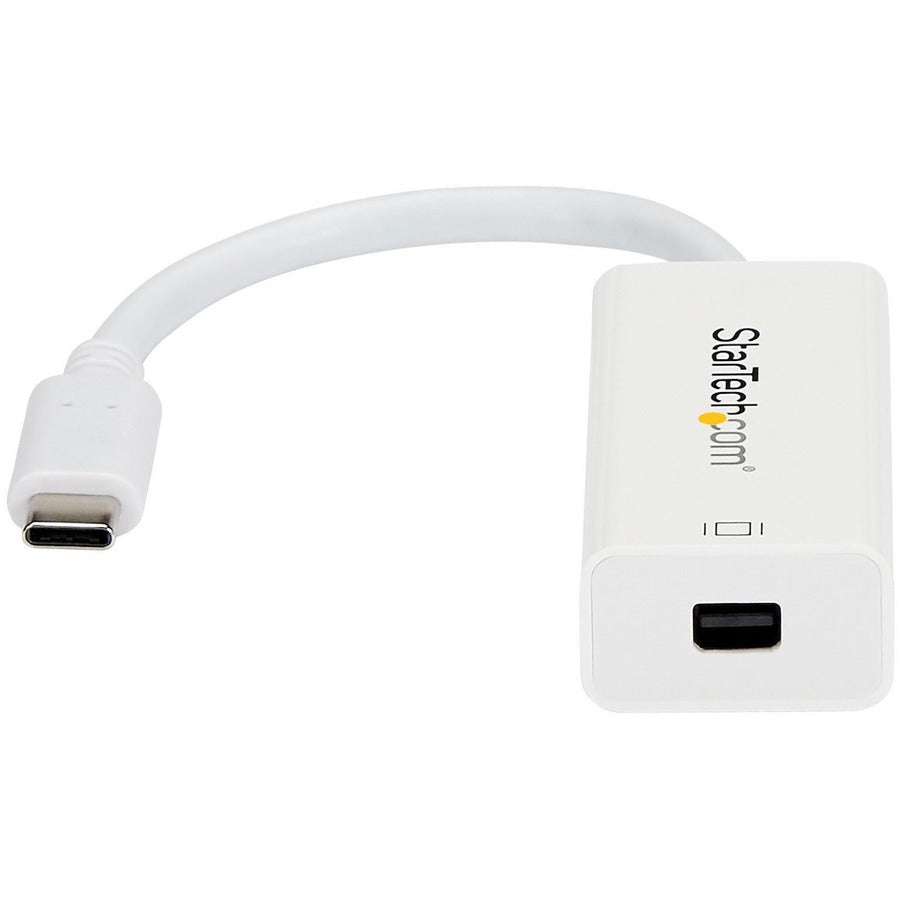 StarTech.com USB-C to Mini DisplayPort Adapter - 4K 60Hz - White - USB Type-C to Mini DP Adapter - Thunderbolt 3 Compatible CDP2MDP