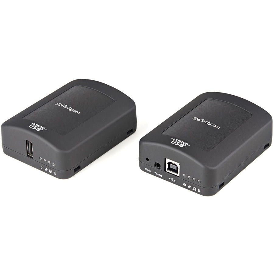 StarTech.com USB 2.0 Extender over Cat5e or Cat6 RJ45 Cable - 330ft/100m USB Extender Adapter Kit w/ ESD - Locally or Remotely Powered USB2001EXT2PNA